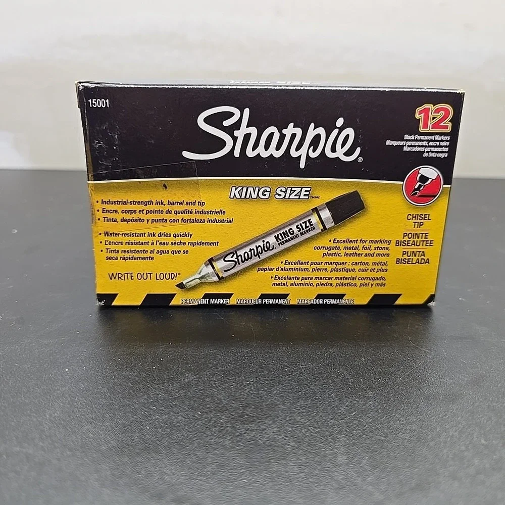Lot Of 12 Vintage 2006 Sharpie Sanford King Size Chisel Tip Permanent Markers